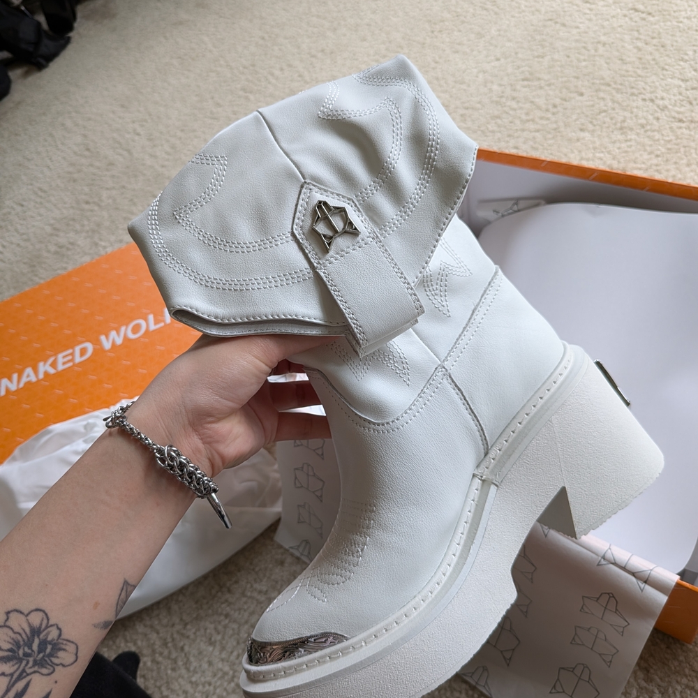 Naked Wolfe Women's White Boots